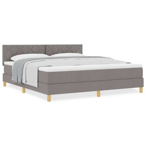 Okvir s madracem taupe 180x200 cm tkanina Cijena