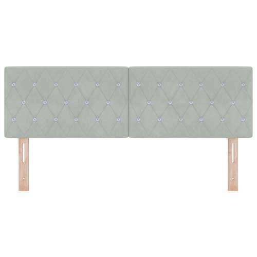 Naslon za glavu s kristalnim dugmadi, tufted, svjetlosiva 160 cm, baršun Cijena