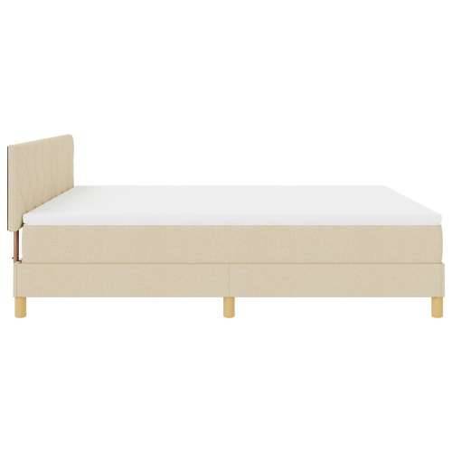 Box Spring Krevet s Madracem Krem 180x200 cm Tkanina Cijena