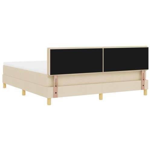 Box Spring Krevet s Madracem Krem 180x200 cm Tkanina Cijena