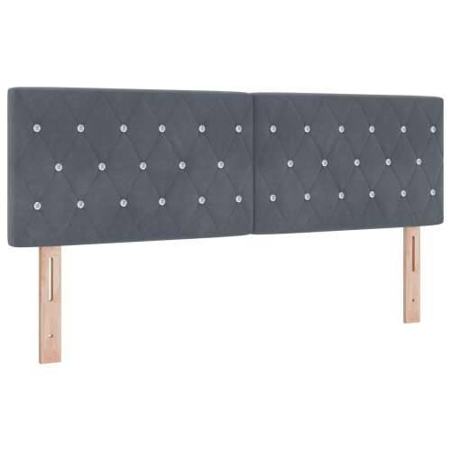 Uzglavlje s kristalnim gumbima, tamnosivo, 160 cm, baršun Cijena