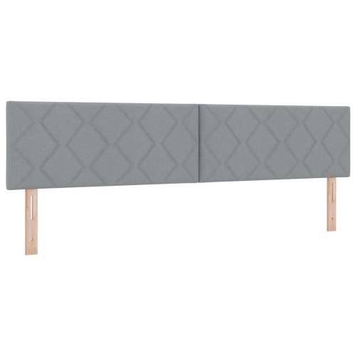 Krevet s opružnom podlogom i madracem svjetlosive boje 200x200 cm tkanina Cijena