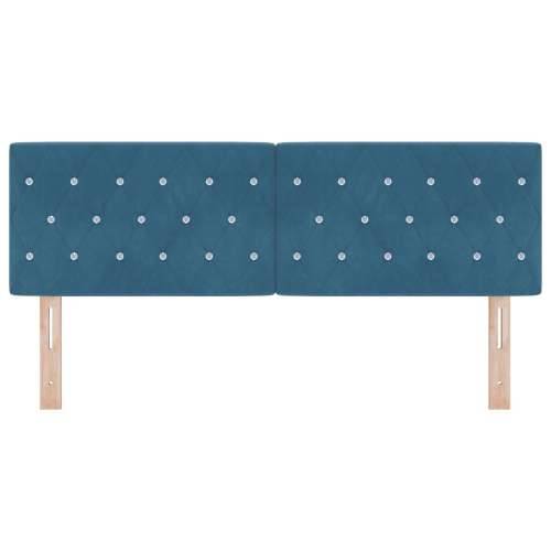 Naslon za glavu s kristalnim dugmadi, tamnoplavi, 160 cm, baršun Cijena