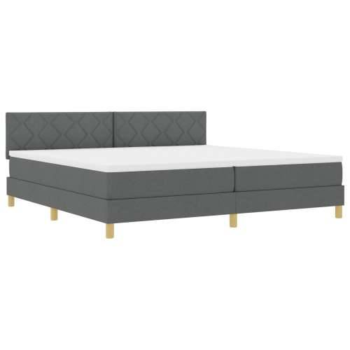 Box Spring krevet s madracem tamno siva 200x200 cm tkanina Cijena