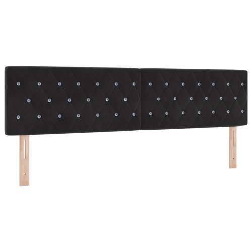 Uzglavlje s Kristalnim Gumbima Crno 180 cm Velur Cijena