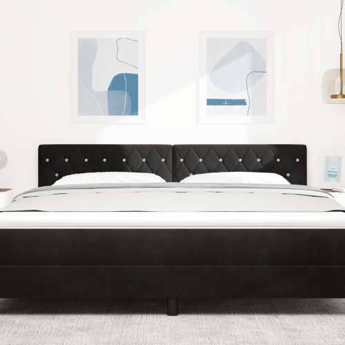 Uzglavlje s Kristalnim Gumbima Crno 180 cm Velur Cijena