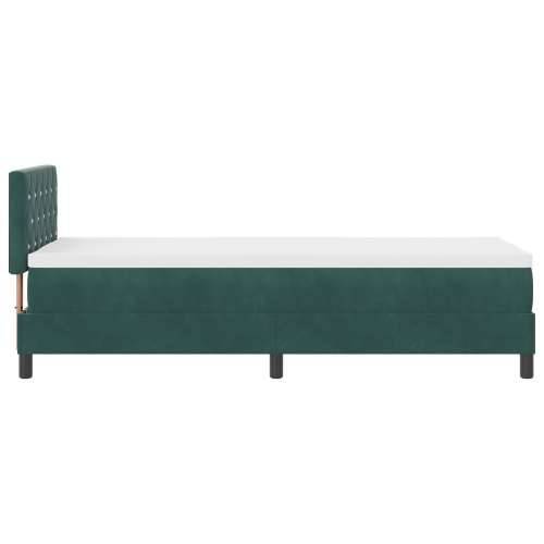 Krevet sa uzglavljem i madracem Tamnozelena 80x200 cm Baršun Cijena