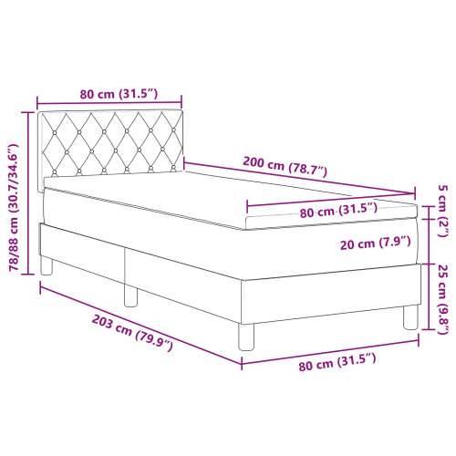 Krevet sa uzglavljem i madracem Tamnozelena 80x200 cm Baršun Cijena