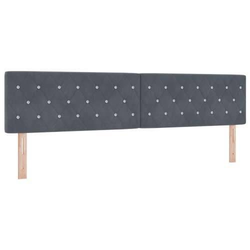 Uzglavlje s kristalnim gumbima, tamno sivo, 200 cm, baršunasto Cijena