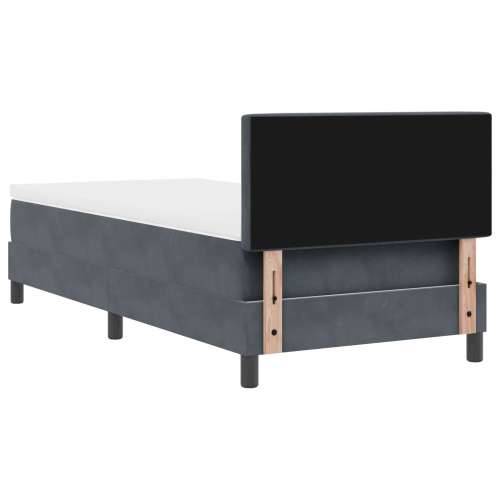 Box Spring Krevet s Madracem Tamno Sivi 90x200 cm Baršun Cijena