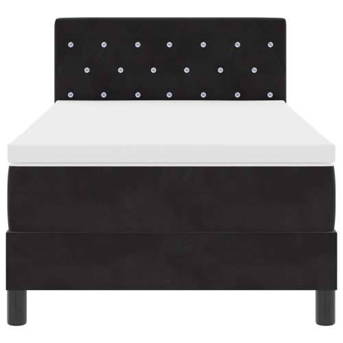 Box Spring Krevet s Madracem Crni 90x200 cm Baršun Cijena