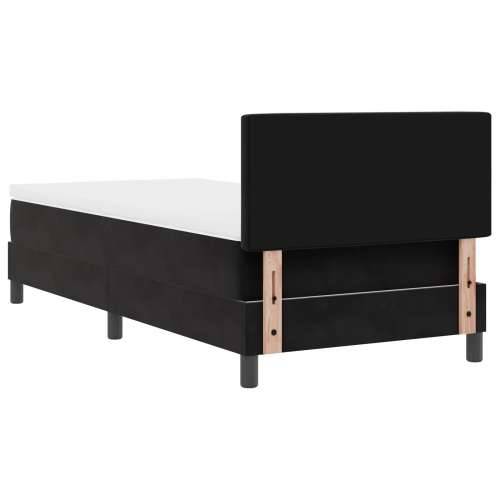 Box Spring Krevet s Madracem Crni 90x200 cm Baršun Cijena