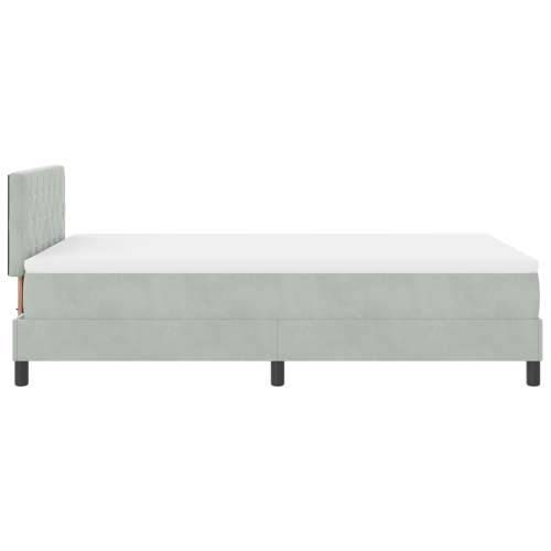 Box Spring Krevet s Madracem Svjetlosiva 120x200 cm Baršun Cijena
