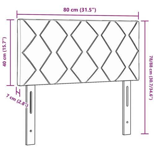Naslon za glavu Dizajn Dijamantnih Blokova Crna 80 cm Baršun Cijena