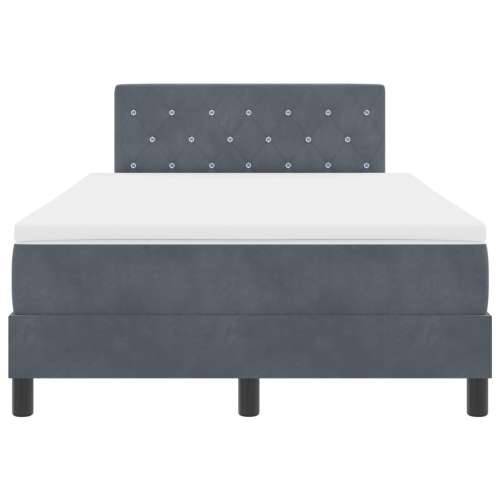 Box Spring Krevet s Madracem Tamno Siva 120x200 cm Baršun Cijena