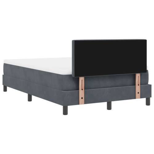 Box Spring Krevet s Madracem Tamno Siva 120x200 cm Baršun Cijena