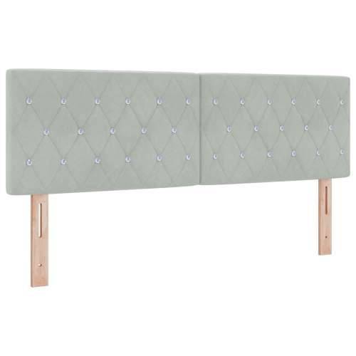 Box Spring Krevet s Madracem Svjetlosiva 140x200 cm Baršun Cijena