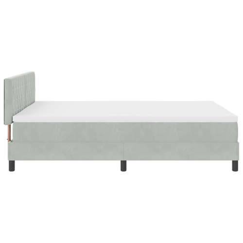 Box Spring Krevet s Madracem Svjetlosiva 140x200 cm Baršun Cijena