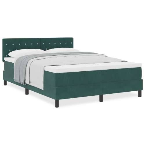 Box Spring Krevet s Madracem Tamnozelena 160x200 cm Baršun Cijena