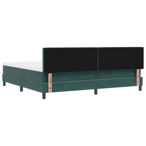 Box Spring Krevet s Madracem Tamno Zelena 200x200 cm Baršun Cijena