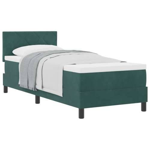 Box Spring Krevet s Madracem Tamno Zelena 80x200 cm Baršun Cijena
