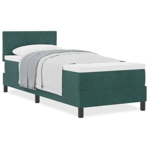 Box Spring Krevet s Madracem Tamno Zelena 80x200 cm Baršun Cijena