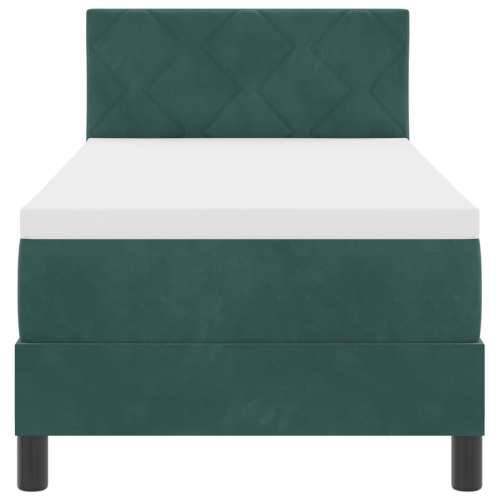 Box Spring Krevet s Madracem Tamno Zelena 80x200 cm Baršun Cijena