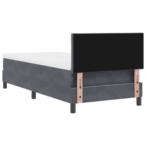 Box Spring Krevet s Madracem Tamno Sivi 90x200 cm Baršun Cijena