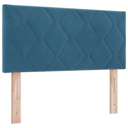 Box Spring Krevet s Madracem Tamnoplavi 90x200 cm Baršun Cijena