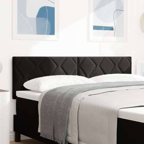 Uzglavlje Dizajn Dijamantnih Blokova Crno 140 cm Baršun Cijena