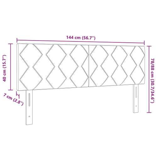 Uzglavlje Dizajn Dijamantnih Blokova Crno 140 cm Baršun Cijena