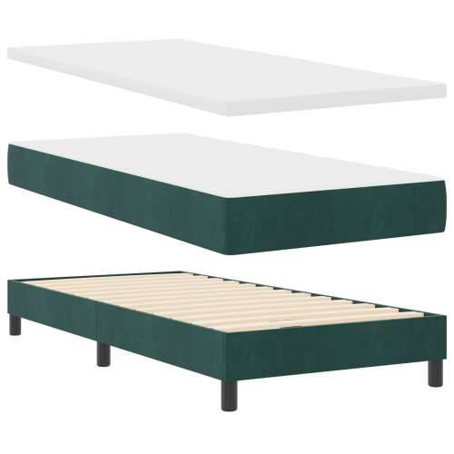 Box Spring Krevet s madracem Tamnozelena 100x200 cm Baršun Cijena