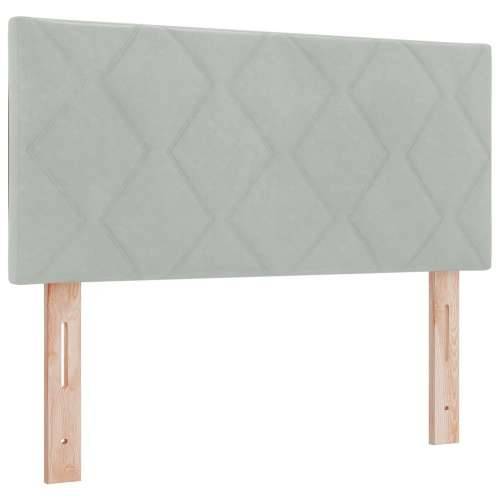 Krevet s Box Springom i Madracem Svjetlosiva 120x200 cm Baršun Cijena