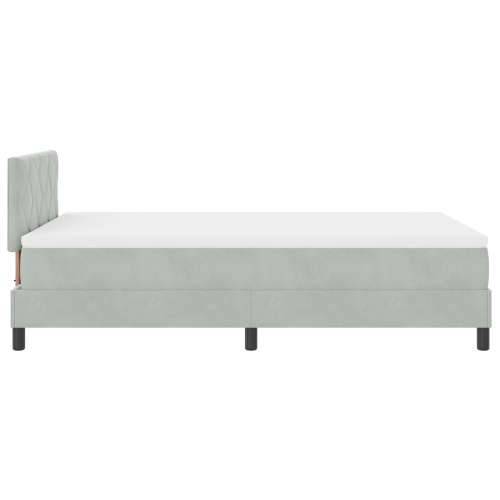 Krevet s Box Springom i Madracem Svjetlosiva 120x200 cm Baršun Cijena