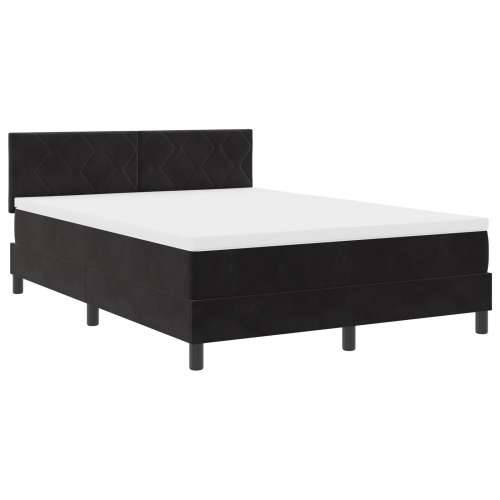 Box Spring Bračni Krevet s Madracem Crni 160x200 cm Baršun Cijena