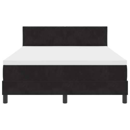 Box Spring Bračni Krevet s Madracem Crni 160x200 cm Baršun Cijena