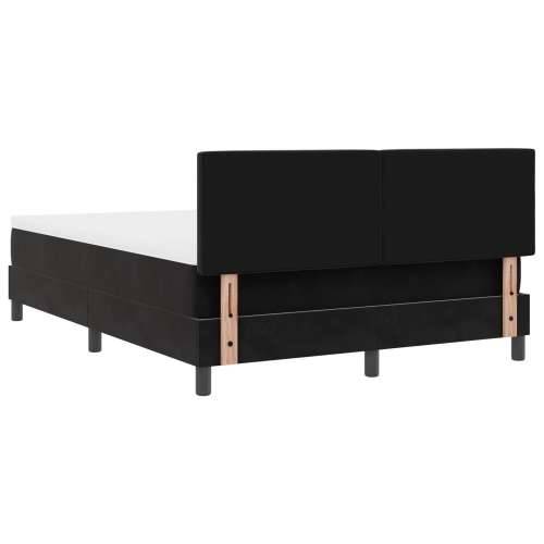 Box Spring Bračni Krevet s Madracem Crni 160x200 cm Baršun Cijena