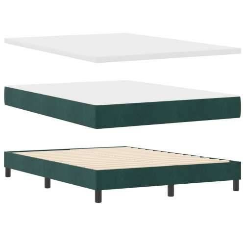 Box Spring Krevet s Madracem Tamnozelena 160x200 cm Baršun Cijena