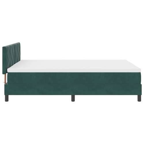 Box Spring Krevet s Madracem Tamnozelena 160x200 cm Baršun Cijena