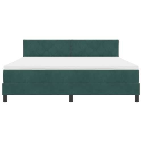 Box Spring Krevet s Madracem Tamnozelena Super King Baršun Cijena