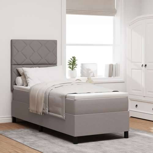 Krevet sa box springom u boji taupe 80x200 cm Tkanina Cijena