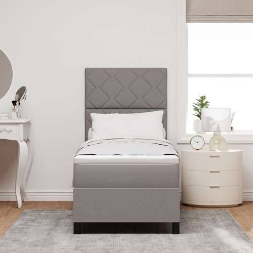 Krevet sa box springom u boji taupe 80x200 cm Tkanina Cijena