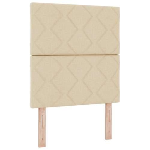 Krevet s box springom s madracem Bež 80x200 cm Tkanina Cijena