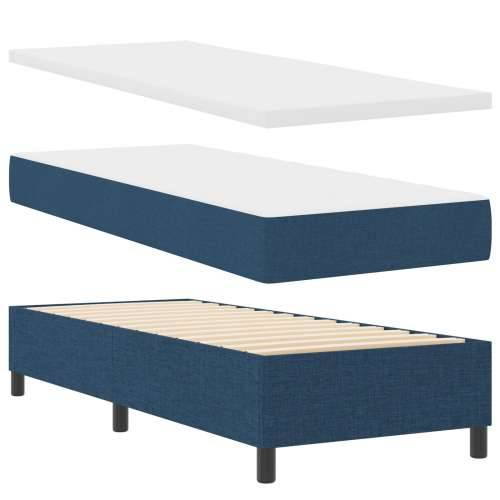 krevet s plamenikom s madracem plavi 80x200 cm tkanina Cijena
