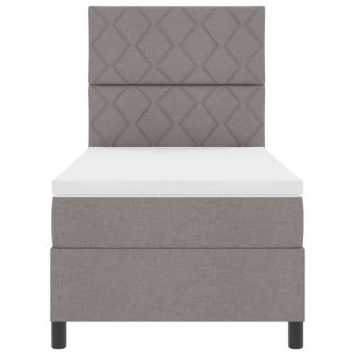 Box Spring Krevet s Madracem Taupe Jednokrevetni Tkanina Cijena