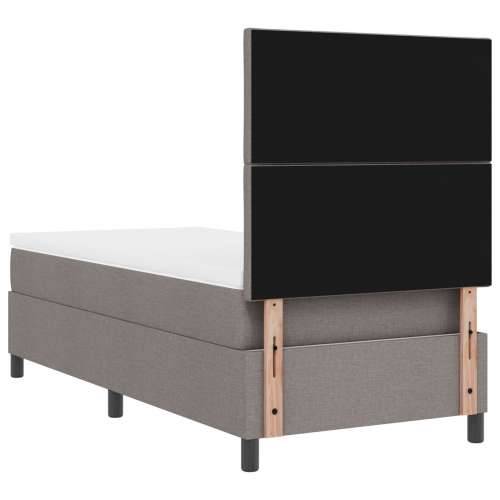 Box Spring Krevet s Madracem Taupe Jednokrevetni Tkanina Cijena