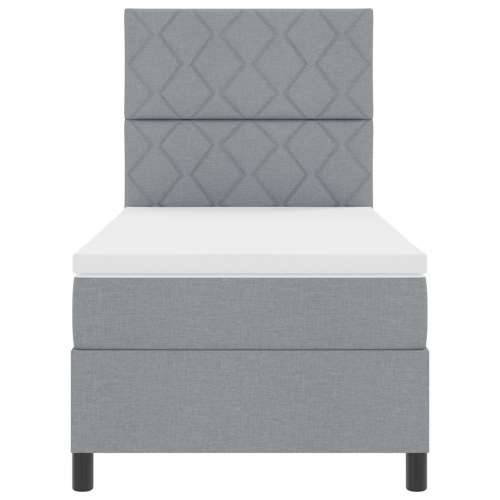Krevet s box springom s madracem svjetlosiva 100x200 cm tkanina Cijena