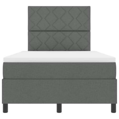 Box Spring krevet sa madracem tamno siva mali dupli tkanina Cijena