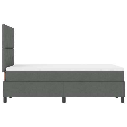 Box Spring krevet sa madracem tamno siva mali dupli tkanina Cijena