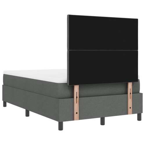 Box Spring krevet sa madracem tamno siva mali dupli tkanina Cijena